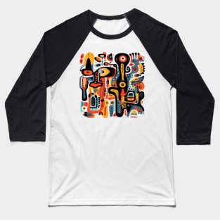 Mid Century Abstract Jazz Baseball T-Shirt